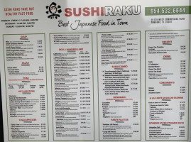 Sushi Raku menu