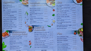 Savor Vietnamese Cuisine menu
