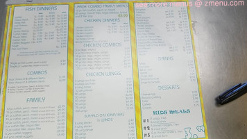 Shark's Fish Chicken menu