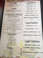Casa Martini menu