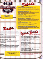 287 Roadhouse Restaurant & Sportsbar menu