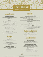 Ice House At Kingsbury menu