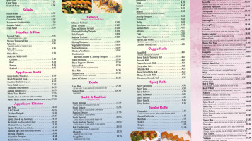 Sakura Sushi menu