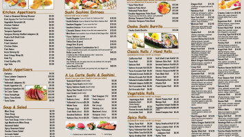 Osaka Asian Fusion Inc menu