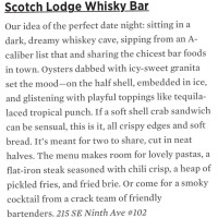 Scotch Lodge menu