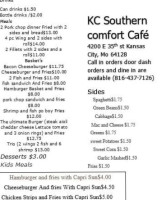 Kc Southern Comfort Cafe food