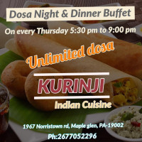 Kurinji Indian Cuisine food