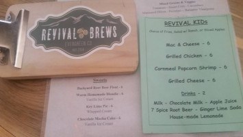 Revival Brews menu
