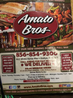 Amato Bros. menu