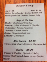 Chowder House menu