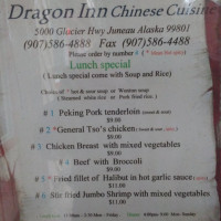 Dragon Inn menu