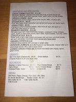 Pizza Athena menu