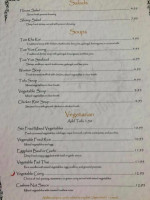 Rakong Thai menu