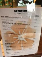 Da Tiki Hut menu