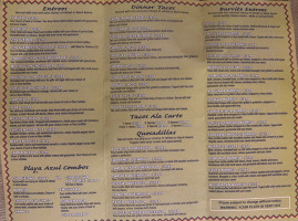 Playa Azul menu