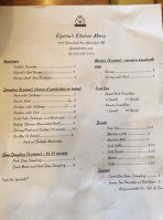 Elyssia's Kitchen menu