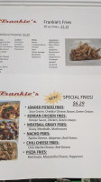 Frankie's Pizza menu