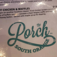The Porch South Orange menu