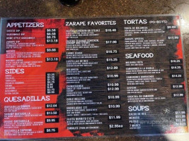 Zarape Tacos Y Gorditas menu