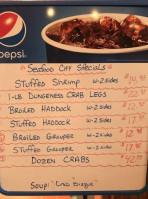 Seafood City* menu