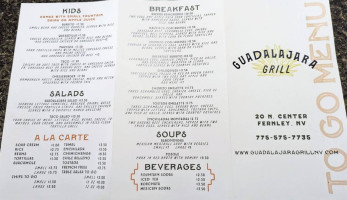 Ital Guadalajara menu