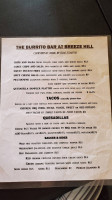 Burrito At Breeze Hill menu