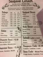 Seafood Corner Exxon menu