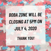 Boba Zone menu