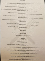 Cahill Bistro menu