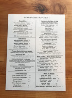 Beach Street Kitchen menu