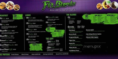 Fit Blendz menu