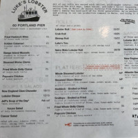 Luke's Lobster Portland Pier menu