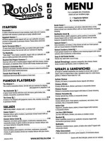 Rotolo's Pizzeria menu