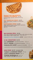 Tropical Smoothie Cafe menu