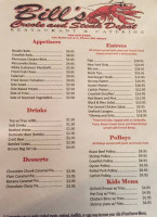 Bill's Creole And Steak Depot menu