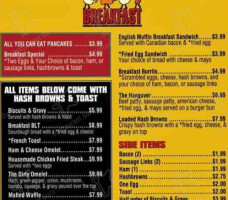 The Hideaway Sports Pub Eatery menu