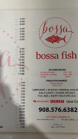 Bossa Fish menu