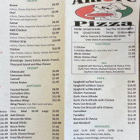 Amore Pizza menu