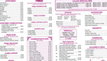Anchor's Seafood Steakhouse Sushi menu