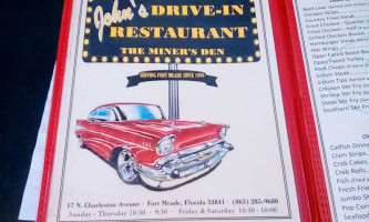 John's Drive-in menu