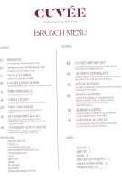 Cuvée Wine And Bistro menu