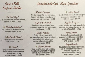 Francesco's Italian American Bistro menu