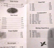 Ti's Thai Seafood menu