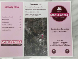 Smallcakes Cupcakery And Creamery menu