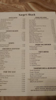Sarge's Shack menu