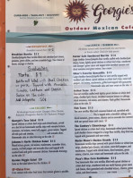 Georgie’s Outdoor Mexican Cafe menu