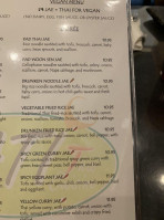 Kati Thai Cuisine menu