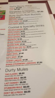 Durty Gurt's menu