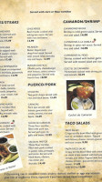 Nacho's Mexican Franklin menu