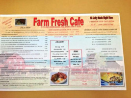 Farm Fresh Cafe menu